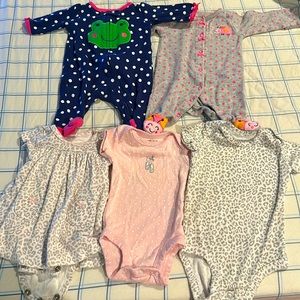 Five Carters newborn onesies